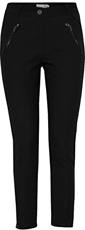 fransa FRZio Damen Hose Stoffhose Chinohose mit Stretch Tight Fit Mid Waist Cropped