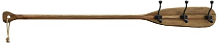 Wandgarderobe Wandhaken Paddel Boot Holz Braun 3 Haken rustikales Design Vintage 150 cm