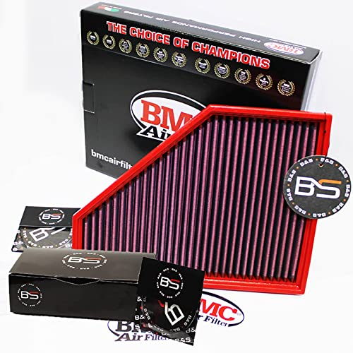 B&S Kit Filtro Aria Sportivo Aspirazione Rigenerabile Lavabile FB479/20 con Profumatore Interni