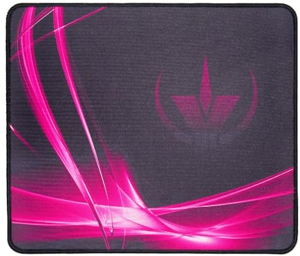 SPYCO - Tapis de Souris de Jeu, Surface Lisse 350 mm x 290 mm, Base Antidérapante, Imperméable, Anti-effilochage, Compatible Alimentation PC Gaming, Noir, 350L x 290l mm, Caoutchouc