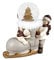 formano Schneekugel auf Schlittschuh zur Winterdeko mit Junge und Eisbär