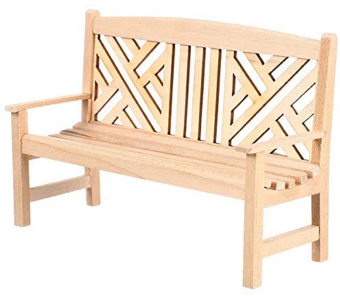 NUOBESTY Geldgeschenk Holzbank Liegestuhl DIY Malerei Veranda Sessel Möbel Garten Landschaft Zubehör Mini Sofa Garten Möbel Garten Möbel Garten Möbel Garten Möbel Garten Möbel Garten Möbel