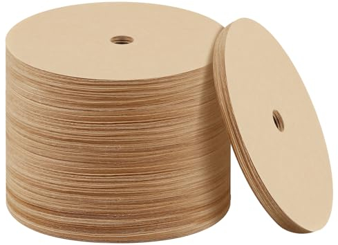 Perkolator-Kaffeefilter, 9,5 cm, natürlich, ungebleicht, Einweg-Kaffeefilter für Camping, Kaffeekanne, Heimbüro, 200 Stück
