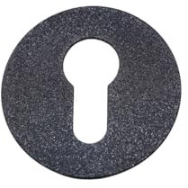 Stahl-Design Tebart Rosace adhésive ronde en acier inoxydable Ø 55 mm PZ perforée – Autocollant avec VHB 3M – DB703 anthracite – Rosace de porte pour bricoleurs et professionnels – Forte adhérence