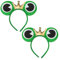 EUPSIIU 2 Pièces Vert Serre-Tête Grenouille Grenouille Prince Bandeau, avec Grenouille et Couronne, Animalier Serre Tête, pour Enfants Adultes Fête Carnaval Anniversaire Bal Mascarade