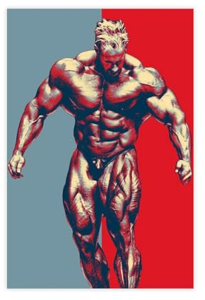 MExmeb Jay Cutler Bodybuilder-Leinwand-Poster, Schlafzimmer-Dekor, Sportlandschaft, Büro, Raumdekoration, Geschenk, ungerahmt, 30 x 45 cm