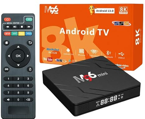 M 96 Mini RK3528 Nouveau Boitier Streaming Video, 8K Pris en Charge, Android TV 13.Dual WiFi, 2g/16g