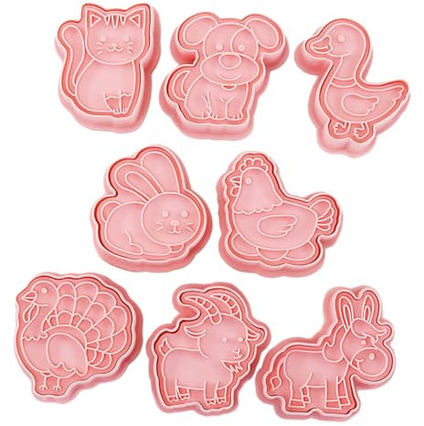 CRAFTHROU 1 Set Animale Formine per Biscotti Strumento di Cottura del Biscotto per Biscotti per La Cottura dei Biscotti in Plastica per La Cottura del Fumetto del