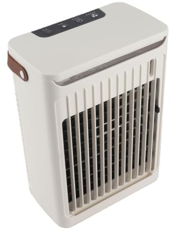 Tragbarer Ventilator für Klimaanlagen, 5 Geschwindigkeiten und 2 Nebelstufen, Nebelbefeuchter, Persönlicher Luftkühler, Kühlventilator mit 680 Ml Großem Wassertank, 7 LEDs,
