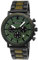 Holzwerk Germany Handgefertigte Designer Herren-Uhr Öko Natur Holz-Uhr Chronograph Armband-Uhr Analog Quarz-Uhr Grün Braun Schwarz Datum Holz