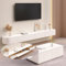 XDXINY TV Media Console Floating TV Cabinet Wall Mounted TV Cabinet Multi Large Storage TV Bench Under TV Lowboard with drawers Router Bracket (White, 160 * 20 * 24CM)