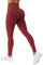 ZAAYO Sport Leggings Damen Nahtlose Invisible Scrunch Butt Leggings Blickdicht Boom Booty Leggings Damen High Waist Po Push Up Gym Yoga Leggings Scharlachrot M