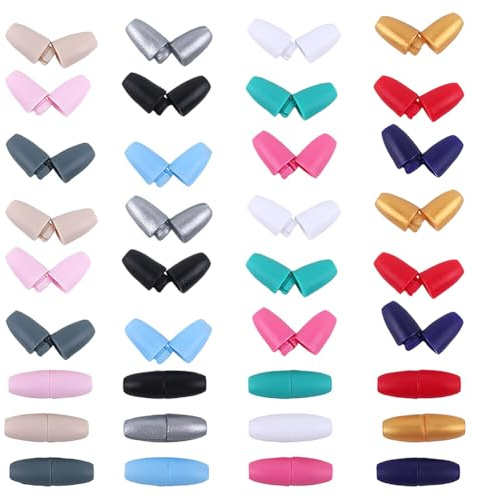 FSSTUD 50 Stück Kunststoff-Sicherheitsverschlüsse, Breakaway-Halskettenverschlüsse, Armbandschnallen-Verschlüsse, kleine Perlen, Fassverbinder, Schmuckherstellung, Zubehör für Fußkettchen, mehrfarbig