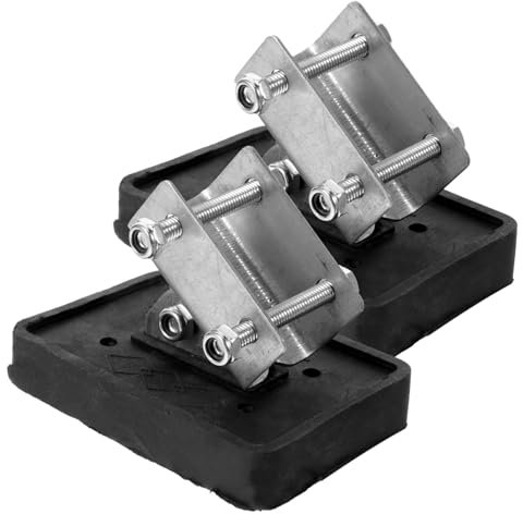 HOMOCONO 2pcs Ladder Foot Pads Rubber Cover Anti-Slip Thickened Replacement Feet Pads for Extension and Step Ladders Screws