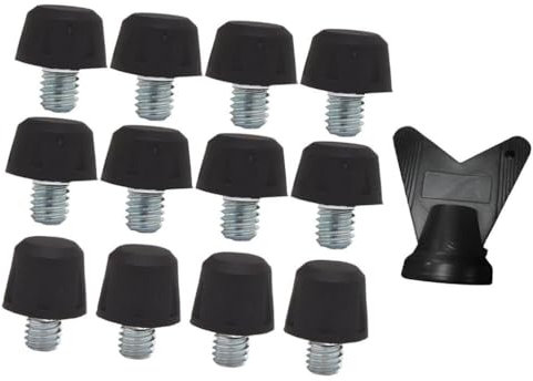 Amagogo 12x Tacchetti per Scarpe da Calcio, Chiodi Sostitutivi Per Scarpe Sportive, Studs Unisex Adulto M6 Filettati Scarpe da Pista per Competizione, Scarpe da Ginnastica, Scarpe Atletica, Nero