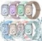 Nimblistic 8 Pack Elastisch Armband Kompatibel mit Apple Watch Armband 42mm 41mm 40mm 46mm 45mm 44mm 38mm, Schmutzabweisend Stoff Nylon Band für Apple Watch 10 9 8 7 6 5 4 3 SE