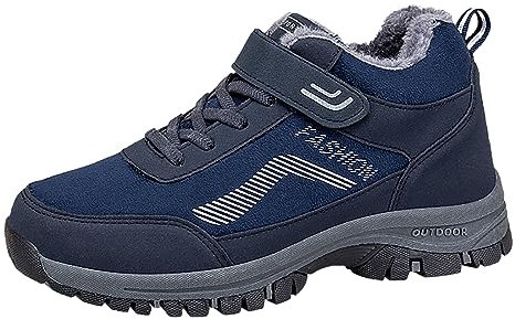 Generisch Herren Winterschuhe Stiefeletten - Herren Boots Zum Reinschlüpfen Rutschfest Regenschuhe Mid Super Bequeme Gummistiefeletten Ankle Boots isolierte Stiefel für Autumn und Winter