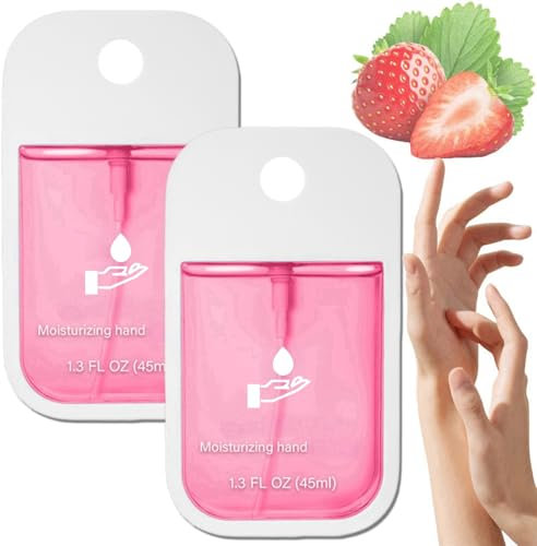 2 x feuchtigkeitsspendendes Händedesinfektionsspray für Erwachsene, reinigt Ihre Hände, tragbare Reisegröße, Handdesinfektionsmittel, Mini-Handdesinfektionsmittel, Taschengröße, kleiner