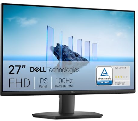 Dell Monitor 27 - SE2725HM - Pantalla Full HD (1920 x 1080) 16:9 100Hz, panel IPS, 16,70 millones de colores, antirreflejos, 1 puerto HDMI/1 VGA, TÜV Rheinland 3-Star*, Comfortview Plus - Negro