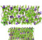 Siepe Artificiale Con Pannello Estensibile In Colore, 200x40 Cm Siepe Finta Artificiale Con Fiori, Estensibile In Legno Siepe Sintetica Con Foglie Copri Ringhiera Verde Recinzione