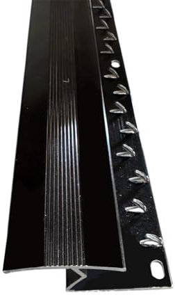 Black 'Z' Door Plate. Carpet to Laminate or Carpet to Ceramic Tile Transition Strip