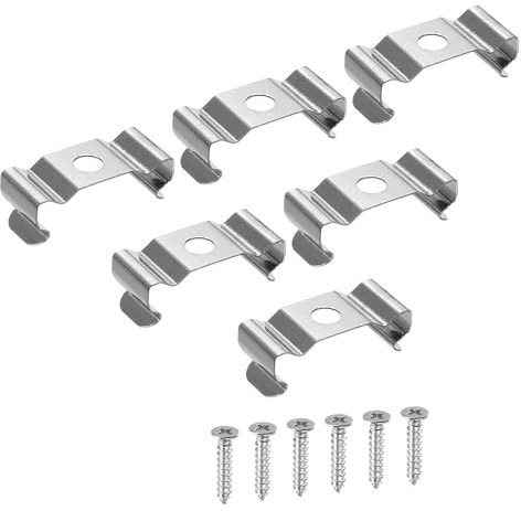 TA-VIGOR 10Pcs T5 Clips Bracket Hanger Fluorescent Tube Light Fixture Holder Clamps with Screws for LED Bulbs Ceiling Lamp to Prevent Sagging