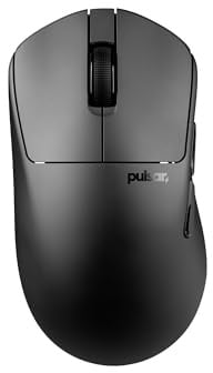 Pulsar Gaming Gears X3 LHD CrazyLight Mouse Gaming, Mini, Jet Nero | Ultraleggero 1.51 oz (43g), Ergonomico, Lati curvi, Gobba posteriore media, Presa Palm/Claw rilassata, XS-1, 32K DPI, 8K