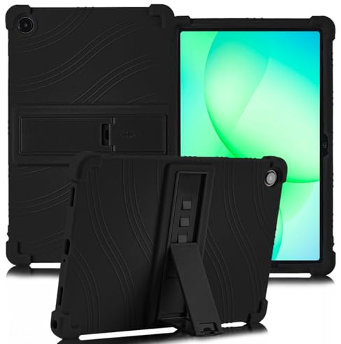 ATOOZ for Samsung Galaxy Tab A11 Plus/A9 Plus Case 11 Inch (SM-X236B/SM-X210/X216/X218),Soft Silicone Kids Case for Samsung A11+/A9+ Tablet 11 Inch 2025 2023 with Stands (Black)