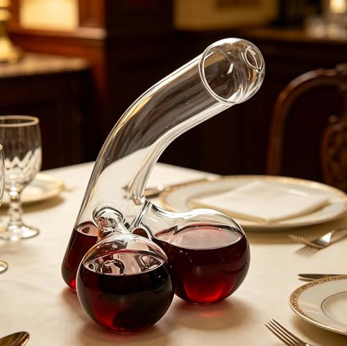 Unique Whiskey Decanter for Men, Funny Glass Wine Dispenser, Gift for Boyfriend, Husband, Creative Liquor Decanter for Bar, Party, Anniversary or Bachelor Events (650ml)