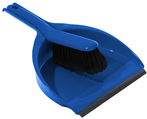 Cleenol 191223/B Plastic Dustpan and Brush - Blue