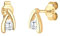 Elli PREMIUM Ohrringe Damen Ohrstecker mit Zirkonia Steinen Hochwertig Funkelnd Elegant in 585 Gelbgold