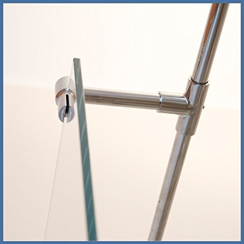 Stabilisierungsstange mit Seitenarm, Stabilisationsstange Eck-Dusche (150cm, Chrom)