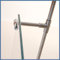 Stabilisierungsstange mit Seitenarm, Stabilisationsstange Eck-Dusche (150cm, Chrom)