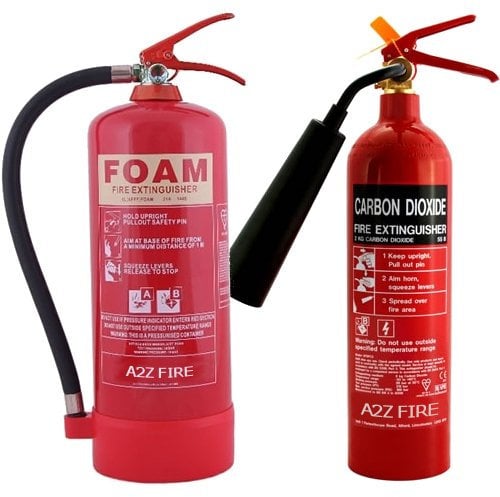 Fire Extinguisher Multibuy - 2kg CO2 Fire Extinguisher & 6 Litre Foam Fire Extinguisher