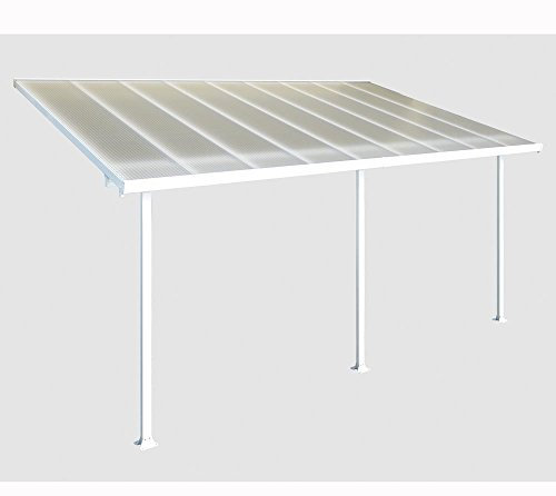 Fonteyn Hochwertige ALU Terrassenüberdachung/Veranda - 550 x 300 (BxT) / Überdachung/Pergola Sierra Weiß