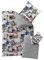 CelinaTex Fashion Fun Kinderbettwäsche 135 x 200 cm 2teilig Baumwolle Bettbezug New York rot weiß grau