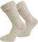 normani Leinen Socken Kniebundstrumpf Trachtensocken Farbe Beige kurz Größe 47-50