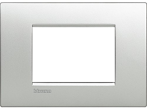 Bticino LNC4803TE Placca Livinglight Air 3 Moduli, Tech, Altezza 86 mm, Larghezza 120 mm, Metallo