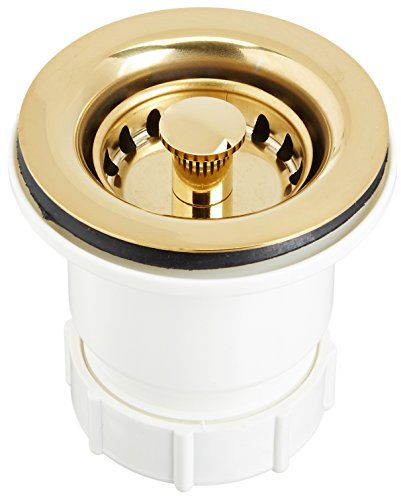 Nantucket Sinks NS-403PB Junior Duo Basket Strainer Drain, Polished Brass