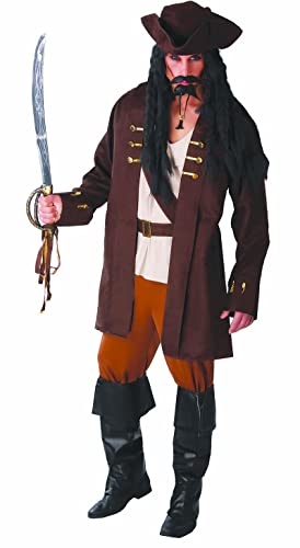 FIESTAS GUIRCA Piratenkostüm Herren inkl. Piraten Hut, Karneval Kostüm Herren Pirat - Gr L 52–54 - Seeräuber Pirat Kostüm Herren, Piratenkostüm Männer, Piratenkostüm Erwachsene, Fasching Kostüm Pirat
