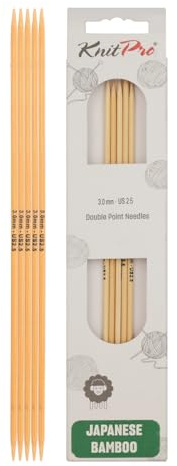 KnitPro K22105 Strumpfstricknadeln, Bamboo, Natur, 15 x 0.3 x 0.3 cm, 5