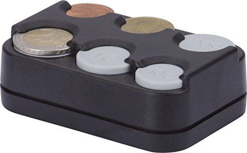 HR-Motion - Scatola Portamonete con 8 compartimenti per Monete da 1 Centesimo Fino a 2 Euro, Versione con Molla, Made in Germany, Autoadesivo – 10310301