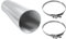 Intelmann® Alu-Flexrohr, 50 bis 355 mm, 5 m Länge, inkl. 2 Edelstahl-Schlauchschellen – Made in Germany (DN 63 mm)