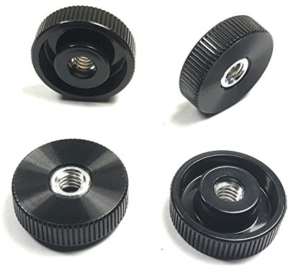 20 Thumb Nuts 1/4-20 x 1 Inch Wide Knurled Plastic Head Thumb Nuts - Made in USA