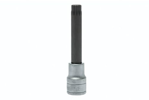 Teng Tools XZN Größe 12 Dreifach-Vierkant-Spline 1/2 Zoll Antrieb Chrom-Vanadium-Stecknuss | Mechanikwerkzeug | Handwerkzeug – M122812-C