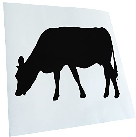 Kiwistar Autoaufkleber - Kuh - Rind - Bauernhof - schwarz - 14x10cm - Aufkleber für Auto, Laptop, Fahrrad, LKW, Motorrad Mehrfarbig JDM Decal Racing