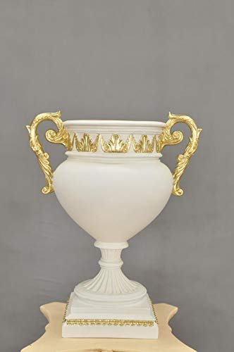 JV Moebel Design Blumen Topf Dekoration XXL Vase Vasen 49cm Handarbeit Deko Kelch Pokal