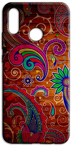 Mixroom M744 Coque en TPU Silicone Souple pour Samsung Galaxy A40 Fantaisie Fantaisie ethnique Fond Bois