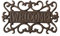 Esschert Design Schild Welcome aus Gusseisen, 21,6 x 0,9 x 12,7 cm, Willkommens Schild für Garten, Wandmontage