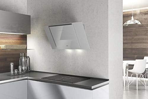 Airforce F204 90cm Automatic Angled Cooker Hood - White Glass